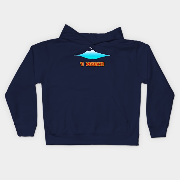 The smoking Vesuvio Kids Hoodie by RiverPhildon